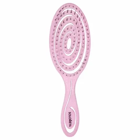 SOLOMEYA Расческа био для волос подвижная СВЕТЛО-РОЗОВАЯ Solomeya Detangling Bio Hair Brush Light Pink, 1 шт.