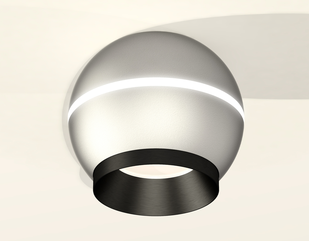 XS1103001 SSL/PBK серебро песок/черный полированный MR16 GU5.3 LED 3W 4200K (C1103, N7031)