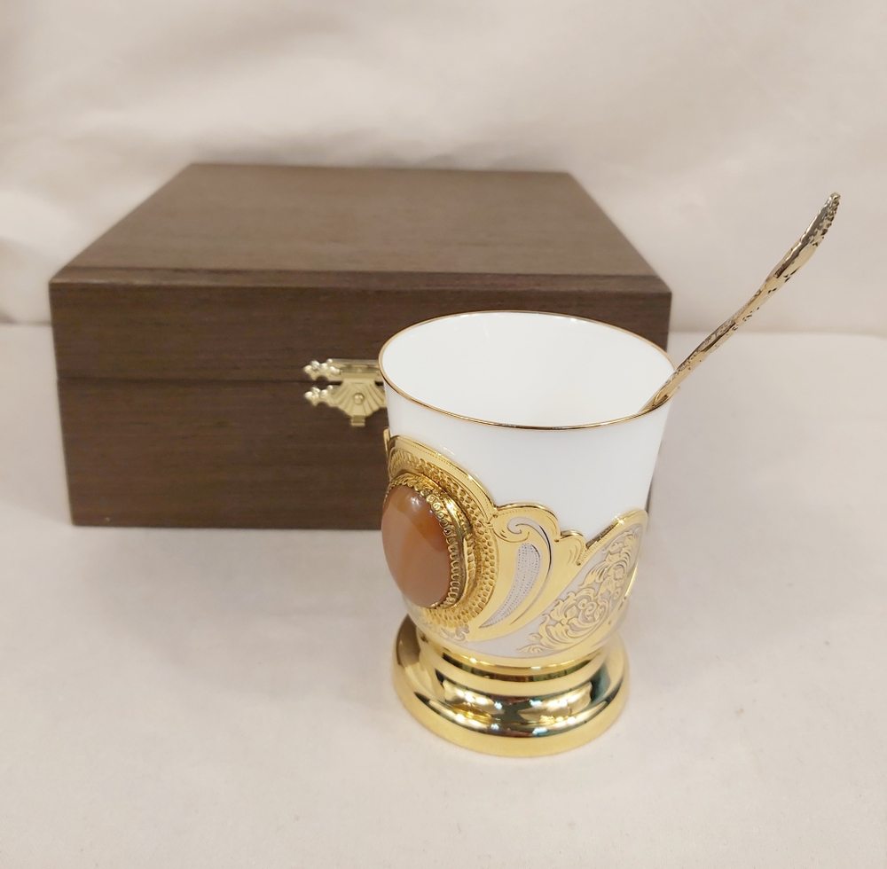 Кофейный набор с агатом "Важная персона" № 2