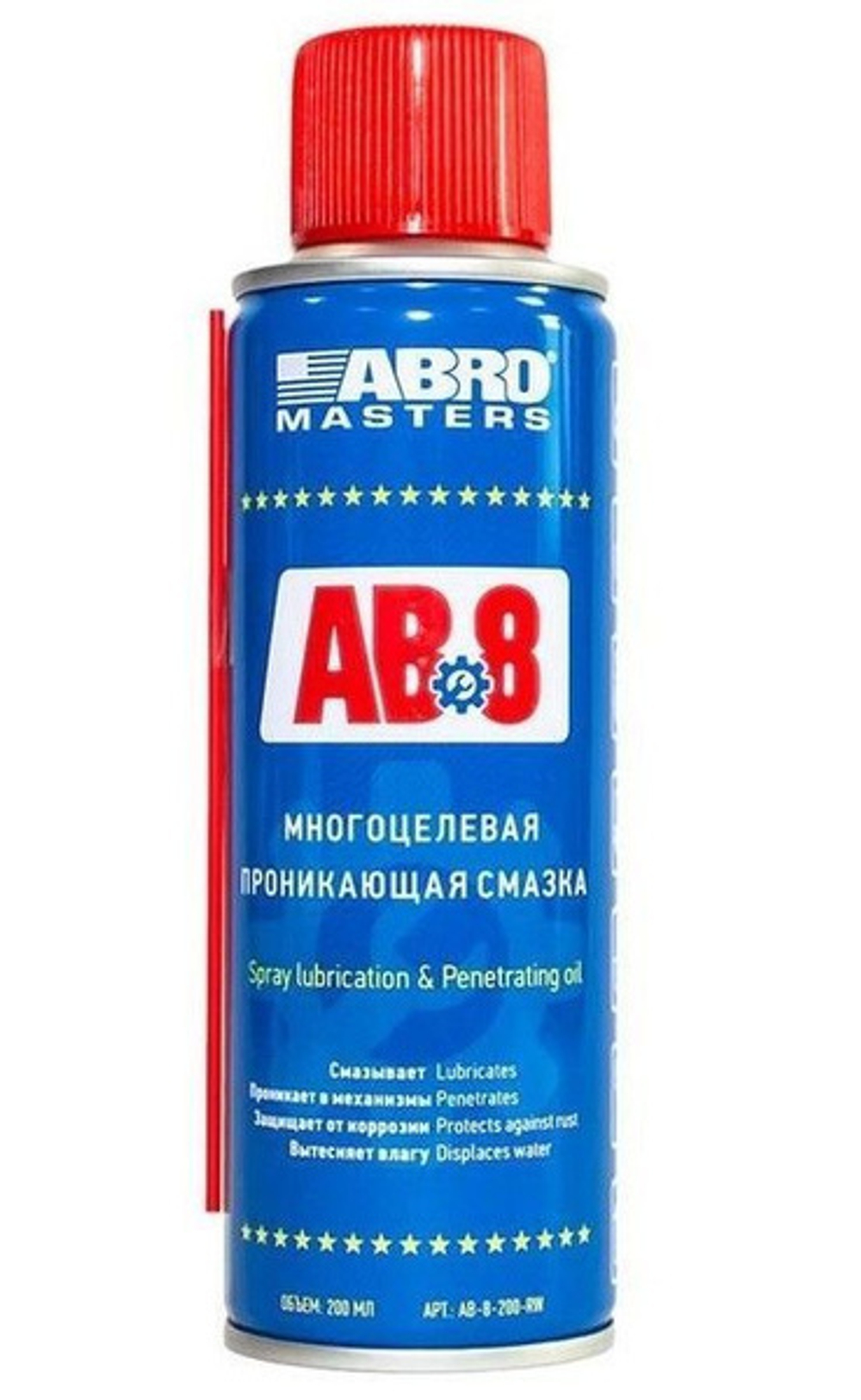 Смазка cпрей AB8 многоцелевая 200 мл ABRO AB8200RW