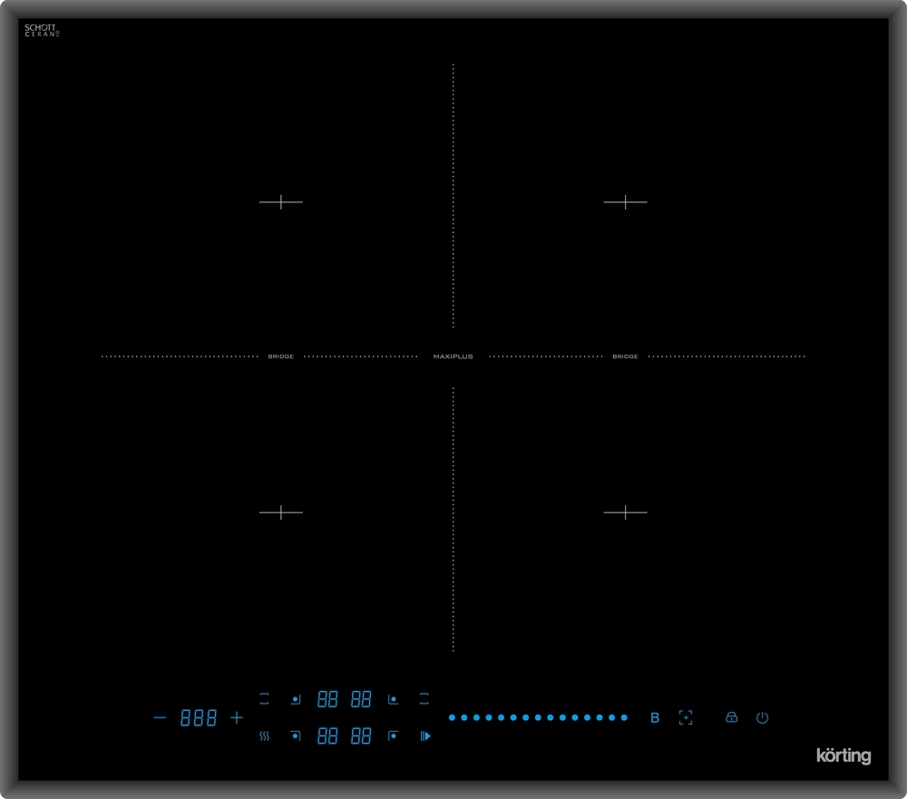 Индукционная варочная панель на 4 конфорки Korting HIB 64940 B Maxi фото