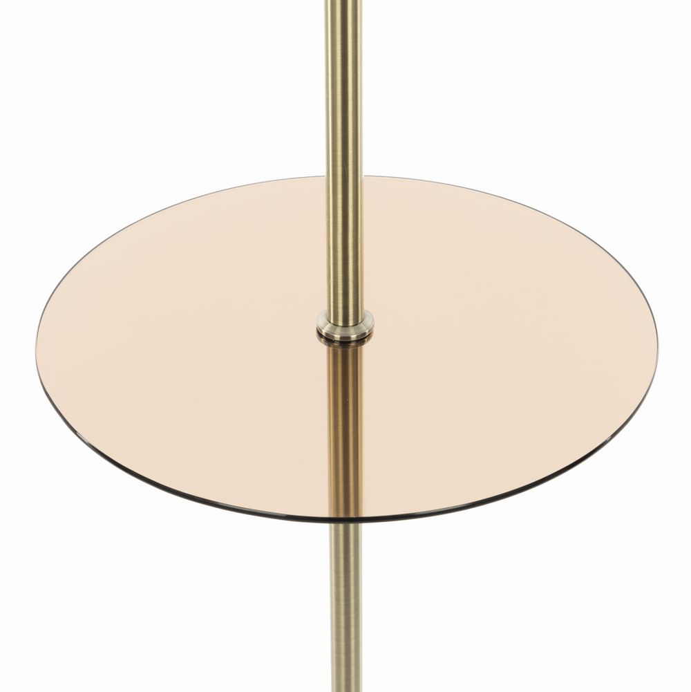 Citilux Вена CL402930T Торшер бронза со столиком и белым абажуром