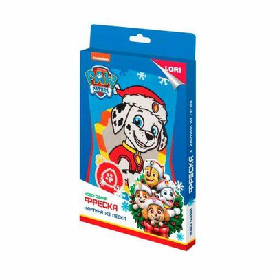 Фреска из песка Щенячий патруль новогодняя "Праздничный Маршалл" (Lori)