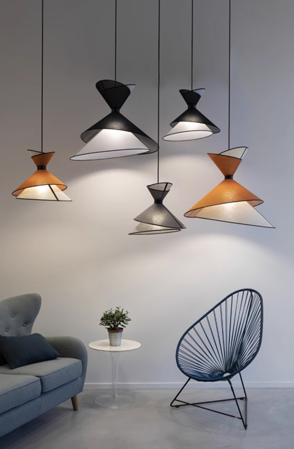 Pendant design lamp Kimono by Designheure