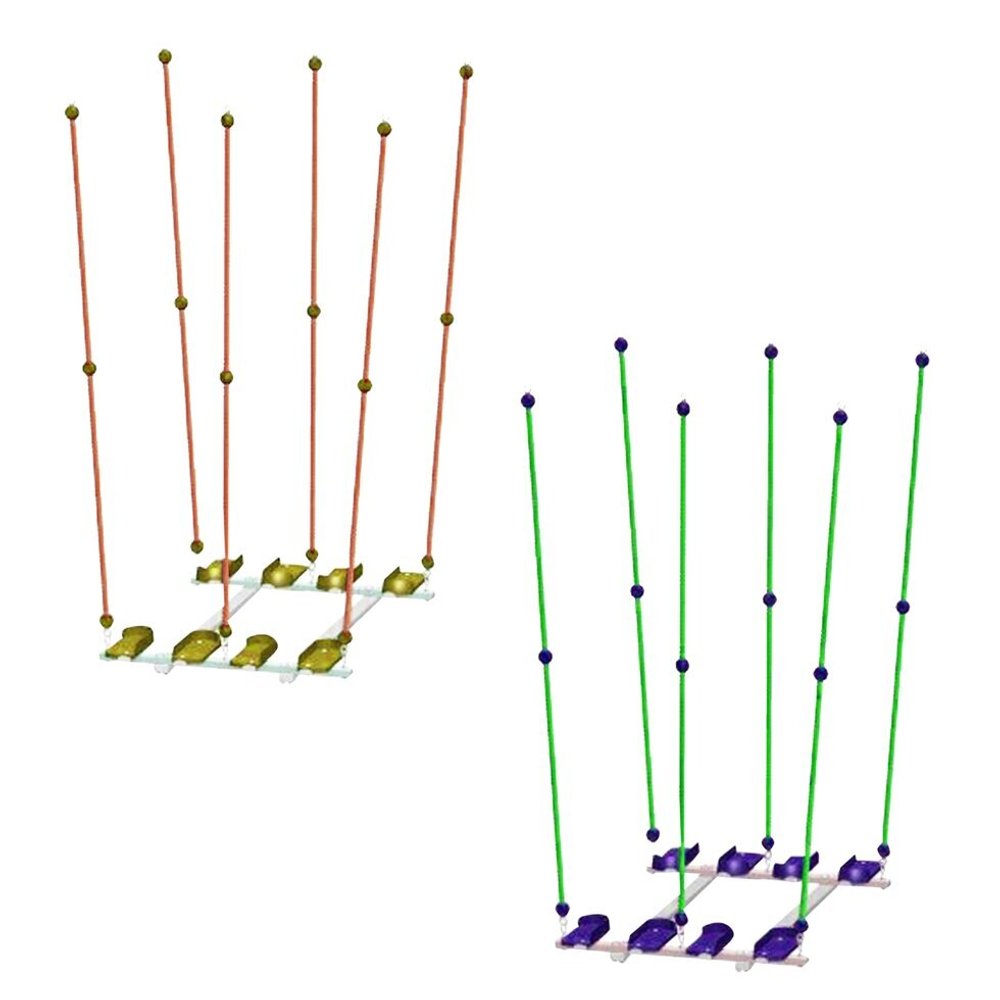 Качели парные сдвоенные для качания стоя