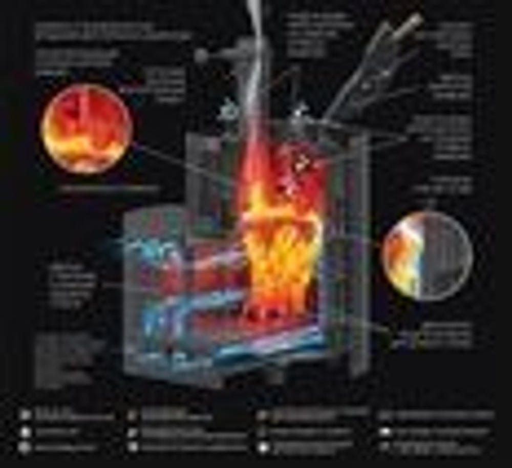 Дровяная печь Гефест AVANGARD ЗК 25 (М) Ураган круглая сетка