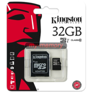 Карта памяти Kingston MicroSD (Class 10) 32gb + адаптер