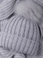 Шапка для девочки зимняя вязаная и шарф