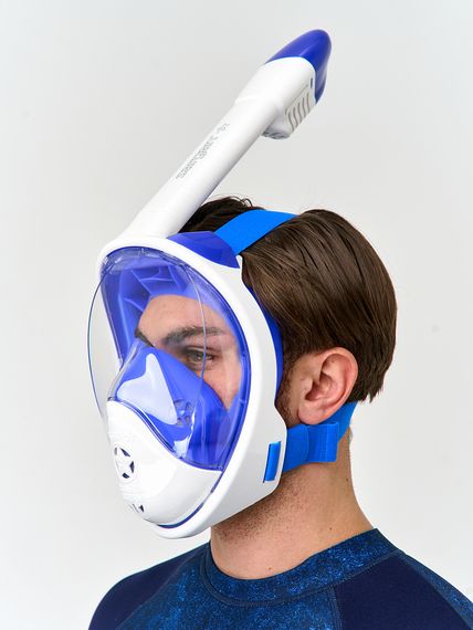 Маска полнолицевая Sargan Планета океан 2.0 белый/синий