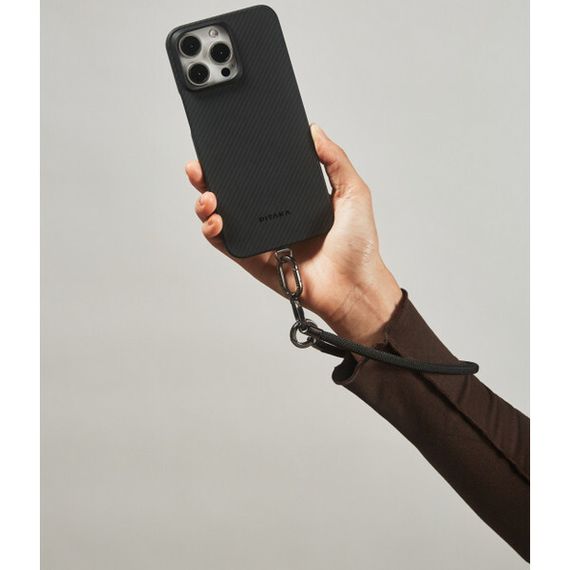 Ремешок Pitaka Strap 3 в 1 для телефона (на плечо/шею/запястье) (MSB2401) черный/серый (Black/Grey)