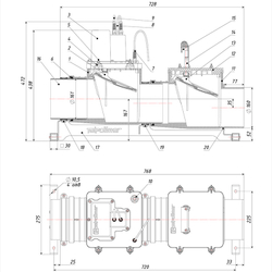ТП-85.160-КЗЭ Канализационный затвор с электроприводом Dn160 101200320