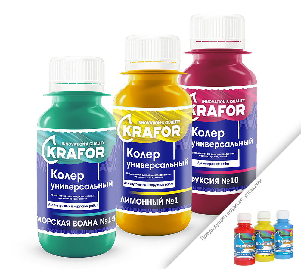 КОЛЕР УНИВЕРСАЛЬНЫЙ  № 1  ЛИМОННЫЙ 100 МЛ (6/108) "KRAFOR"