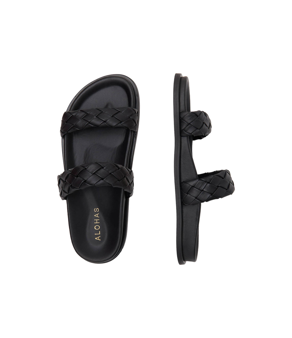 Кожаные шлепанцы Alohas - черный(S100288)