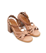 Кожаные босоножки на каблуке kaddy See By Chlo\u00e9 - коричневый(SB42032A 19001)