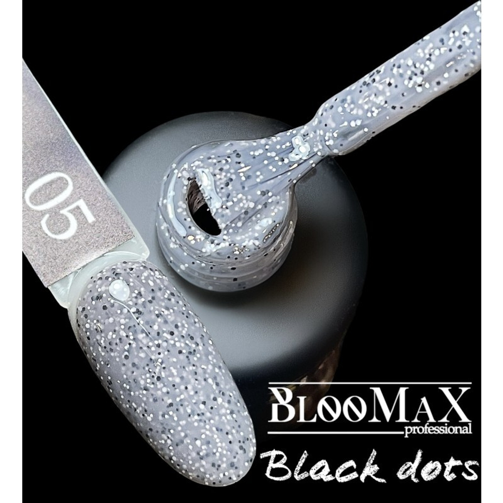 Гель-лак BlooMaX Black Dots 05, 8 мл