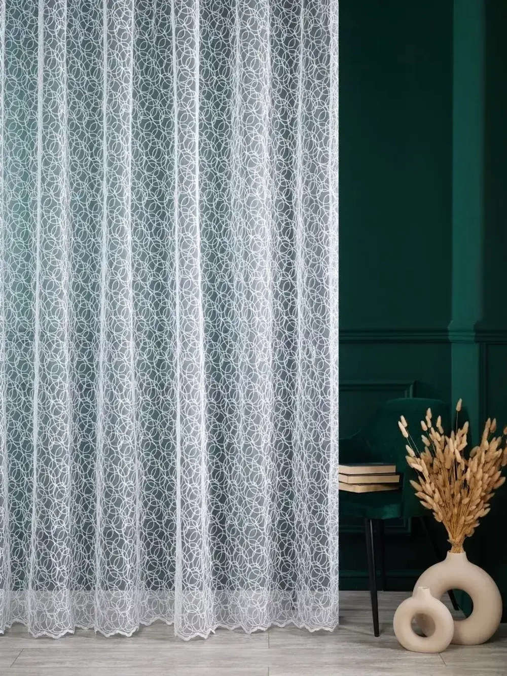 Тюль в спальню гостиную белый 500х270