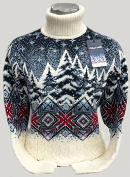 Pulltonic из шерсти и кашемира "Елочный орнамент" Размер 50-54