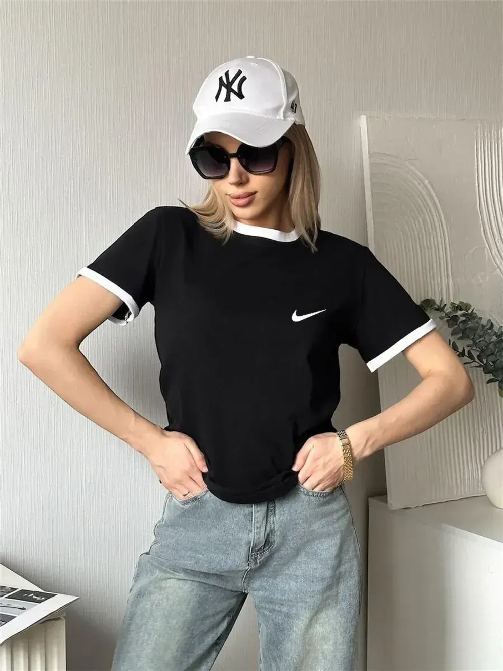 Футболка с принтом хлопковая