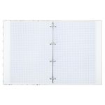 Тетрадь на кольцах БОЛЬШАЯ А4, 215х305 мм, 100 л., твердый картон, клетка, BRAUBERG, "Цветы", 405412