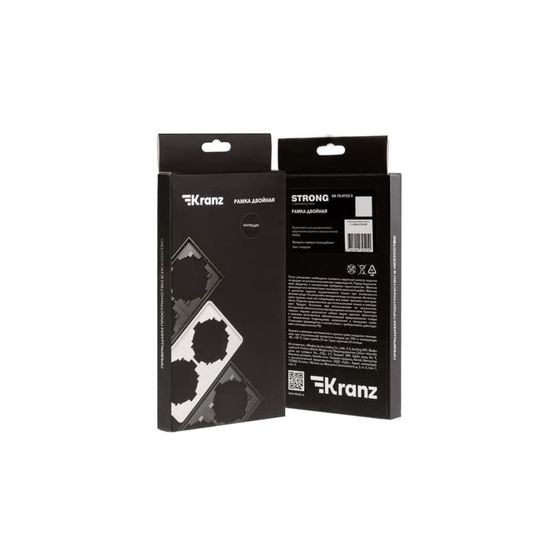 Рамка STRONG 2-постовая антрацит KRANZ