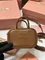 Мини сумка MIU MIU из натуральной кожи в коричневом цвете