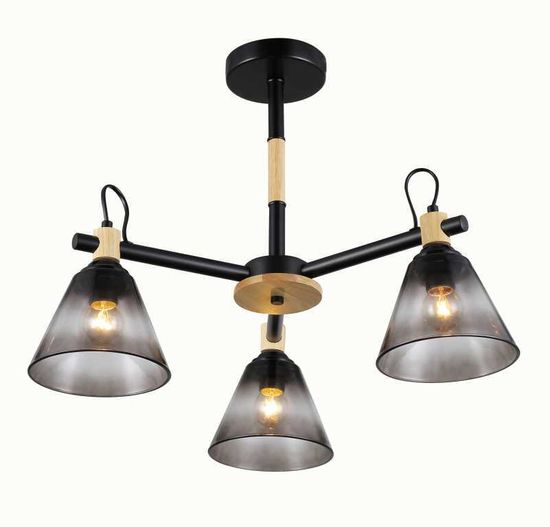 06781/3 BLACK+WOOD (1) Люстра (RL)