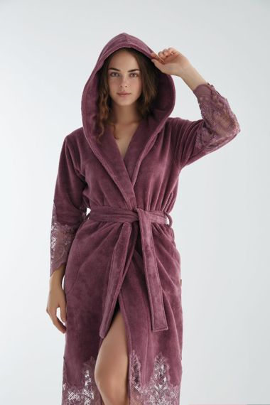 Халат с капюшоном женский махровый 4150 NUSA
