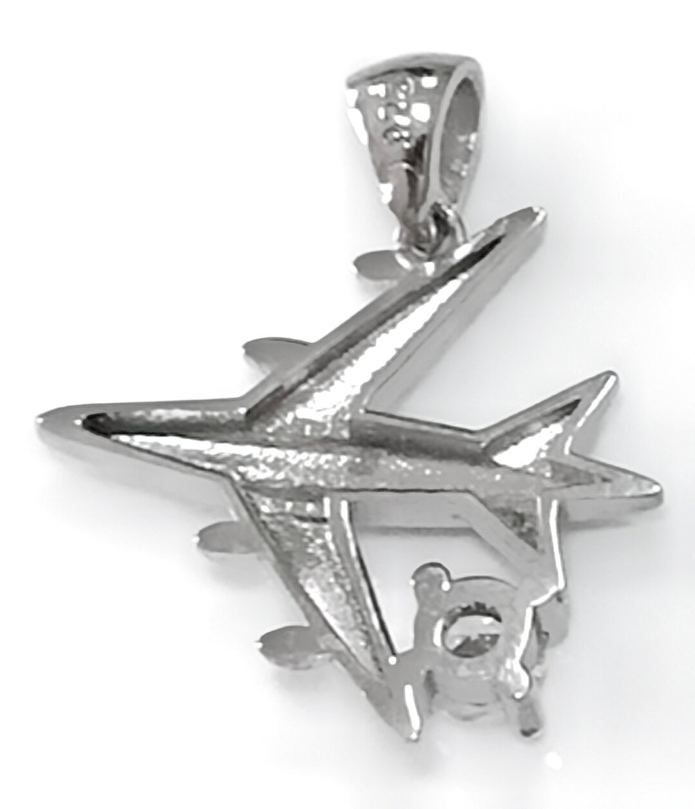 Подвеска из серебра Самолет