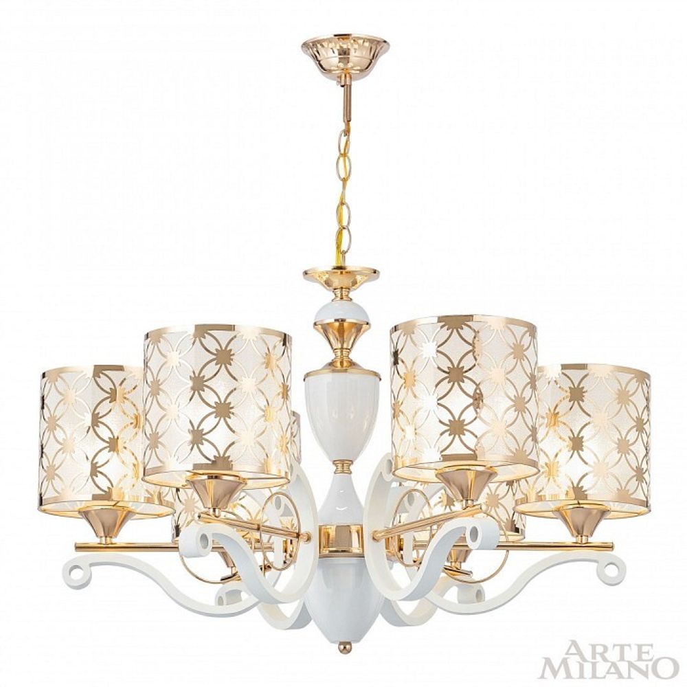 Подвесная люстра Arte Milano Florentia-3097 303097/6 Wh/Gd