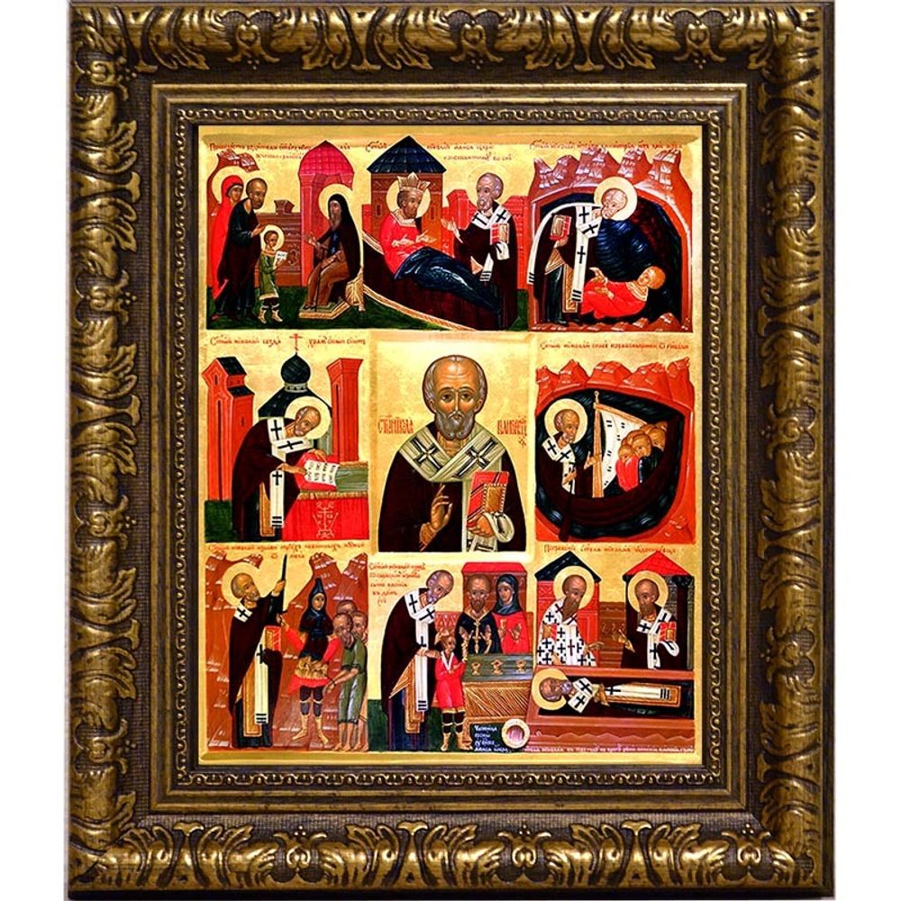 Николай Чудотворец Вятский (Великорецкий). Икона на холсте.