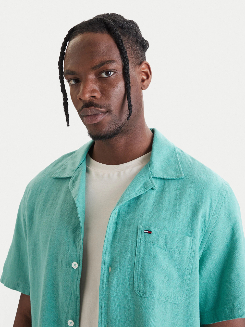 Рубашка мужская TOMMY JEANS TJM REG LINEN BLEND