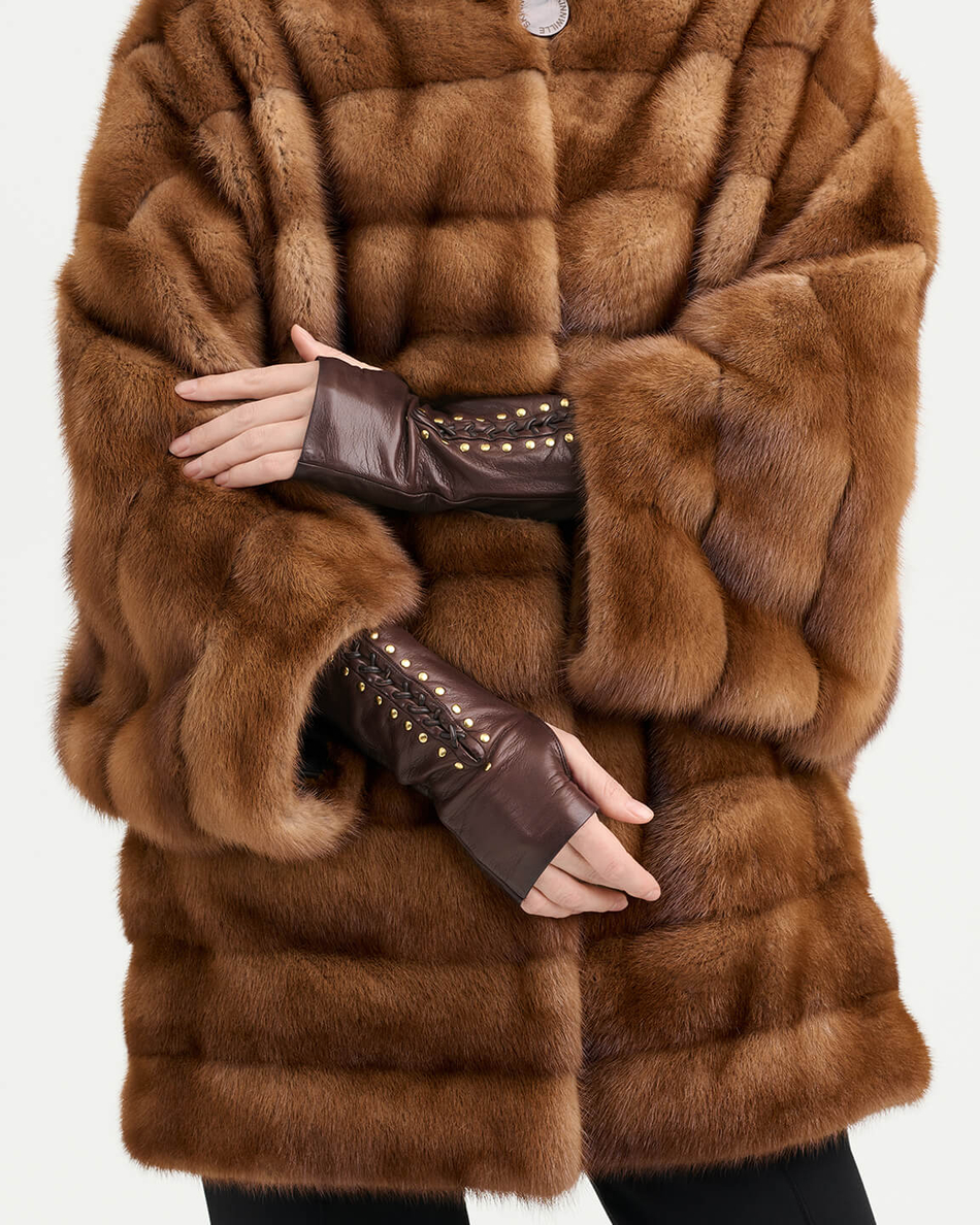 Рукава из натуральной кожи