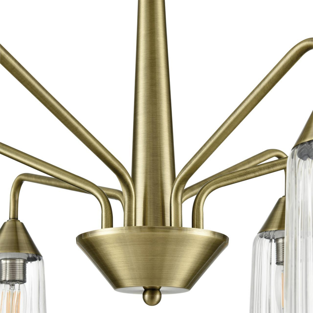 6584/6C MODERNI LN25 94 бронза/прозрачный, металл/стекло Люстра потолочная E14 6*40W 220V DOLIANA