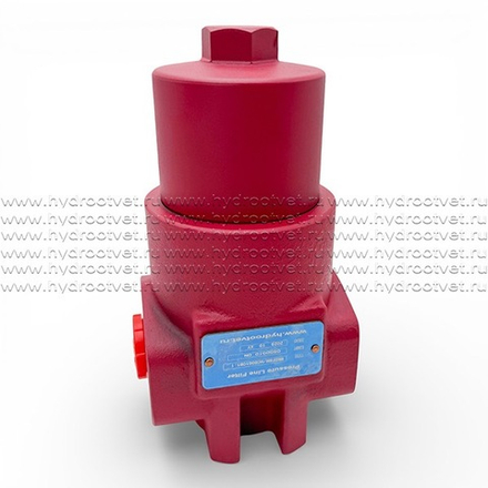 WKDFBN/HC60G10B1.1 - Напорный фильтр гидравлический одинарный модели DF тонкость фильтрации 10 мкм, типоразмер 60, вид присоединения: резьба G1/2, материал корпуса - чугун, рабочее давление до 420 бар, визуальный индикатор загрязнения