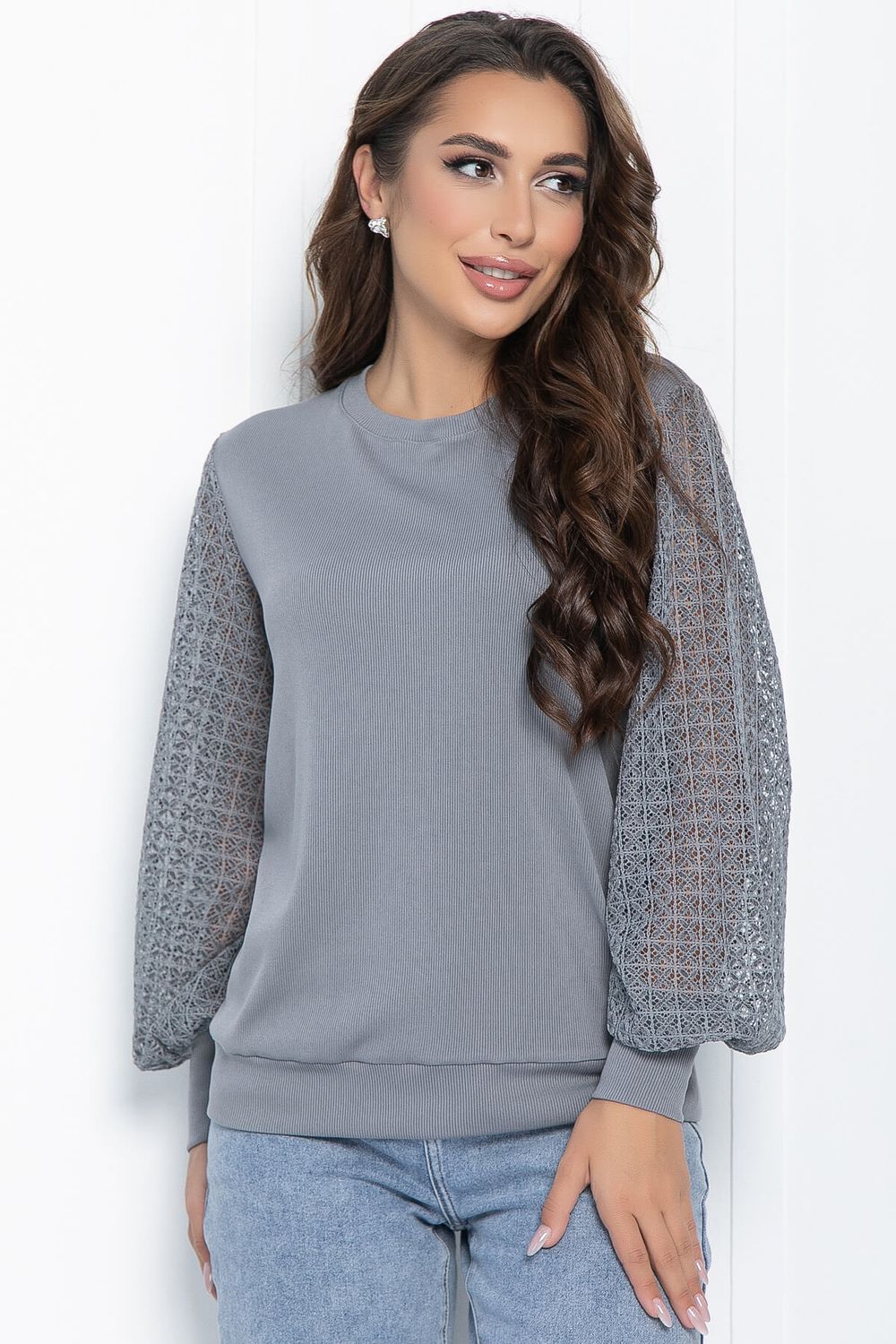 Блуза Арабелла (серая) Б11056 LT Collection