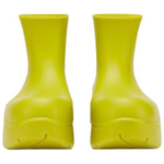 Bottega Veneta Puddle Rain Boots Rubber Classic Ankle Boots Men"s Neon Green