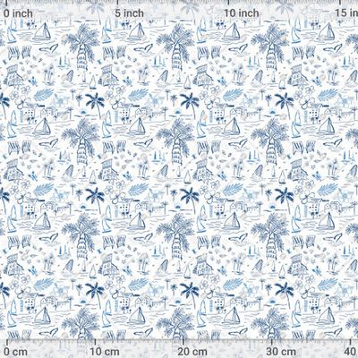 Синий прибрежный город, море, лето, каникулы by Tani Kuzminka 1200 DPI