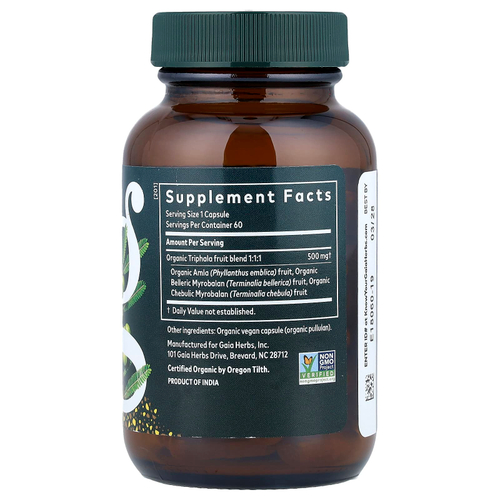 Gaia Herbs, плоды трифала, 60 веганских капсул