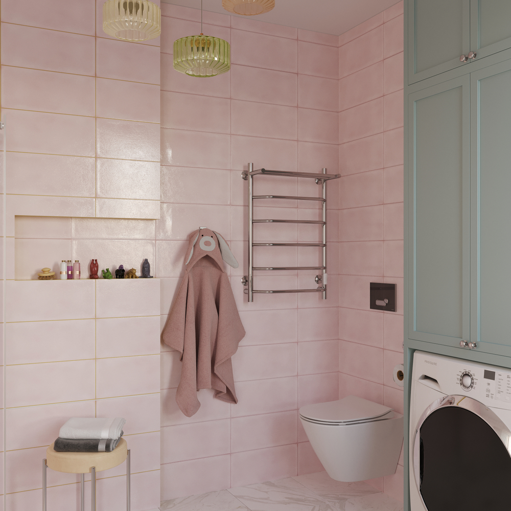 Полотенцесушитель электрический EWRIKA Сафо FT 80x55 см, подключение справа, слева, глянцевый хром, лесенка, с полкой