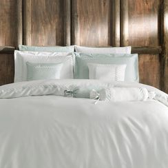 Постельное белье CATENA NAKISLI  крем-бирюза deluxe TIVOLYO HOME Турция