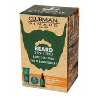 Подарочный набор для ухода за бородой и усами Clubman Beard 3-in-1 Trio