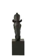 Декор "Бюст лошади" черный 18,5x14x44см