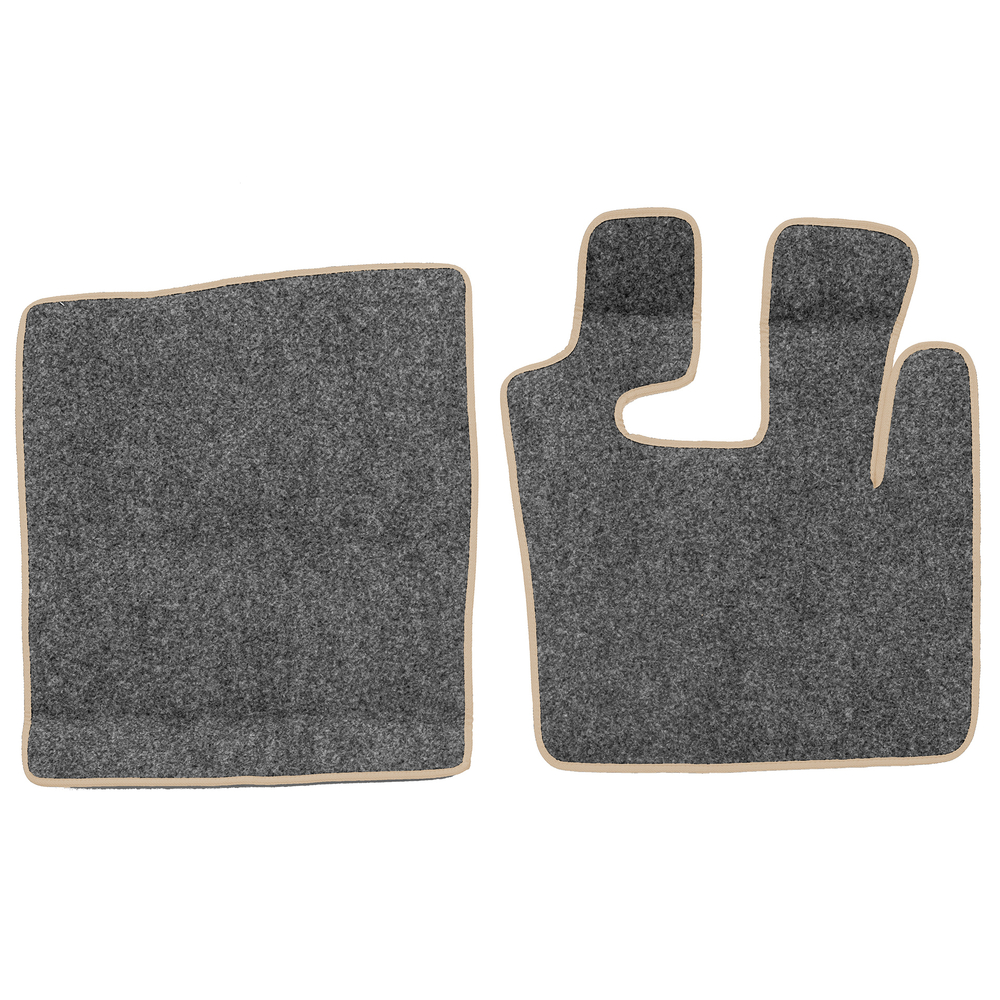 Ковры Daf XF-105 с 2006 года (механика) (экокожа, черный, бежевый кант, бежевая вышивка)