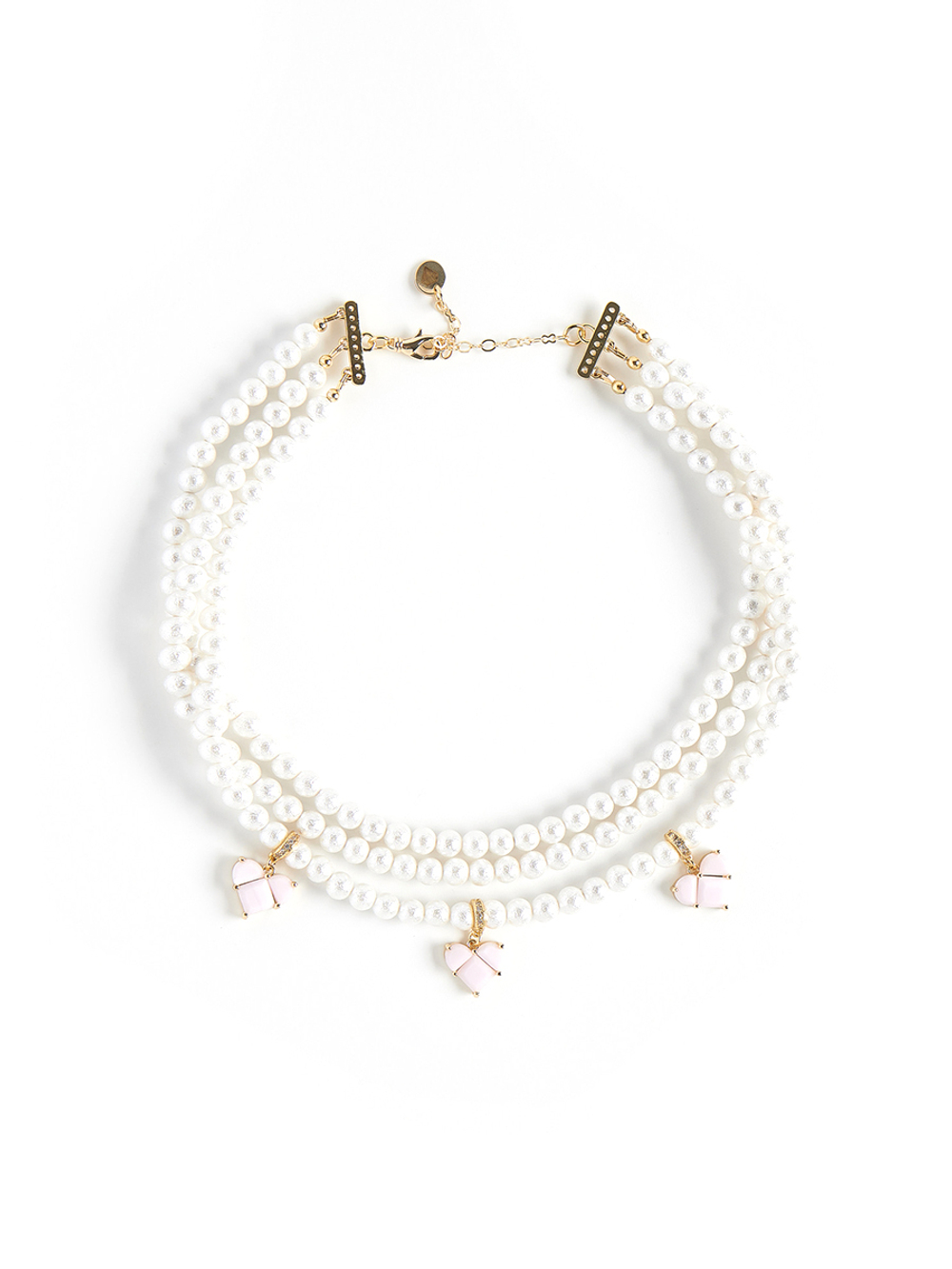 Колье "Delicacy pink soul matt" Gold