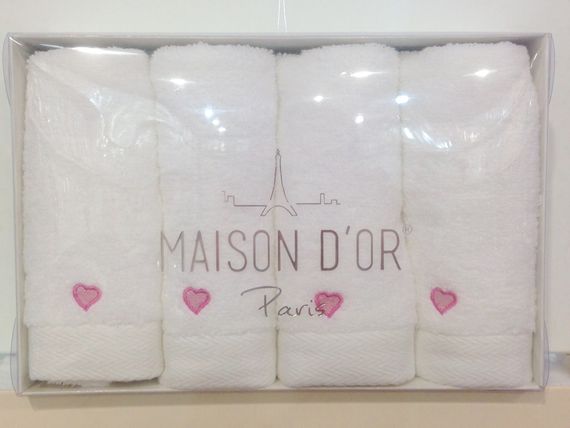 Набор полотенец  MICRO LOVE - МИКРО ЛАВ  в размере 30х50 4шт Maison Dor (Турция)