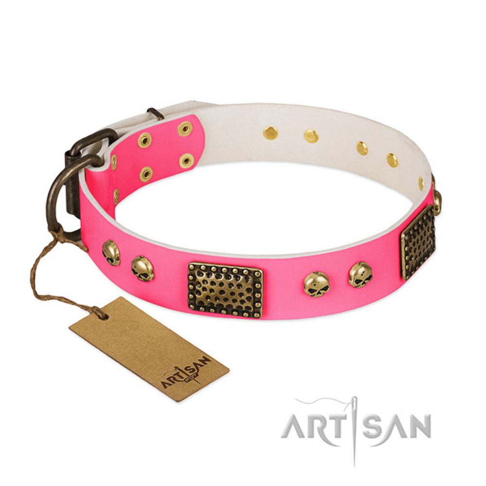 Ошейник с украшениями Artisan цвет розовый 91см артикул С305#1073