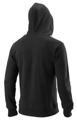Куртка теннисная Wilson Night Script Eco Cotton PO Hoody Slimfit - Black