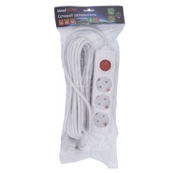 S-GCU3-7B WHITE Удлинитель серии Ultra. шнур 7м.. 3 гнезда. 16A. с-з. Белый. TM Uniel