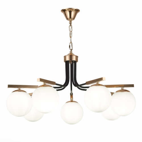 SLE106803-07 Светильник подвесной Французское золото, Черный/Белый E14 7*40W SONCO