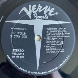 Винтажная виниловая пластинка LP Stan Getz, A Stan Getz Sampler: An Introduction To The World Of Stan Getz (США 1964)